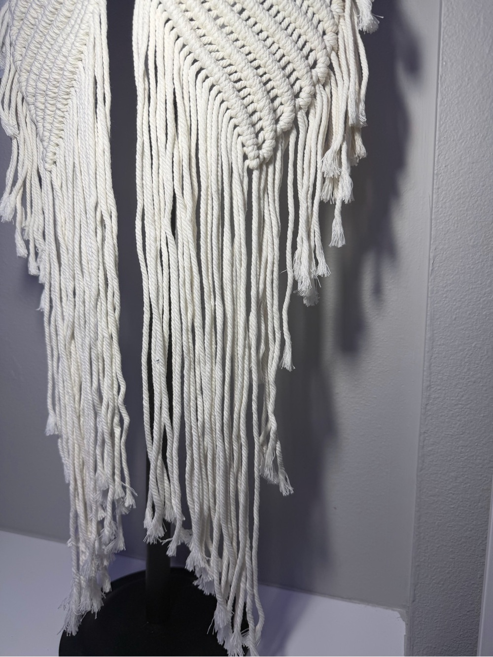 Macrame Angel Wings Dream Catcher in Cream - Picture 3 of 14
